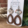 Jewelry By Jen - Wood Oblong & Gentle Summer Earrings