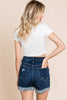 I&M JEAN, INC. - I6039MS - Dark Wash - High Rise Denim Shorts: S / Dark Wash