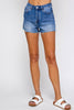 I&M JEAN, INC. - IB5390HH - Medium Wash - High Rise Denim Shorts: M / Medium Wash