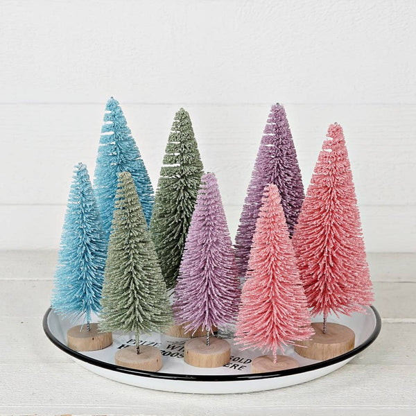 Impressive Enterprises, Inc. - M32701-10inH Macaron theme bottle brush tree-Sage