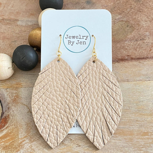 Jewelry By Jen - Fringe Leaf: Flesh/Blush