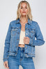 I&M JEAN, INC. - IB9231 - Medium Wash - Classic Denim Jacket: Medium Wash / L