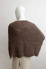 Leto Accessories - Ribbed Knit Pattern Poncho w/ Sleeves: Burgundy