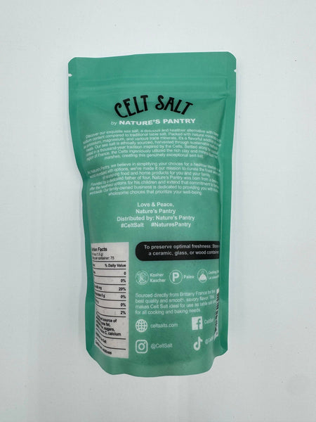 Celt Salt By Nature's Pantry - Fine Ground Celt Salt - 1/2 lb (8 oz) Resealable Bag