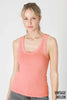 NIKIBIKI - NS8258 - Vintage Reversible Ribbed Tank: Vintage Soft Pink