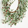 Impressive Enterprises, Inc. - 29460- 20in Wreath-Seafoam Leaves with Red Pips