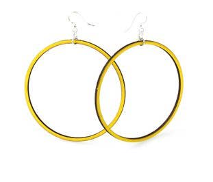 Green Tree Jewelry - Large Circle Earrings: Aqua Marine