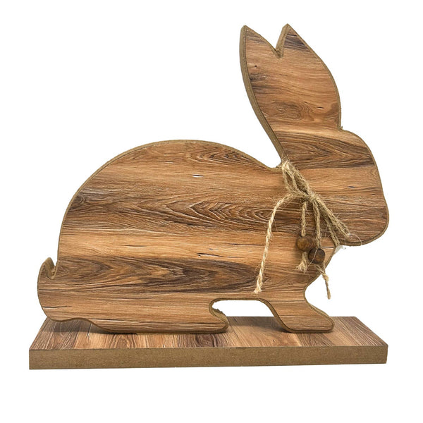 David Christopher's Collection - Wood Grained MDF Bunny 9.25" x 9.25"