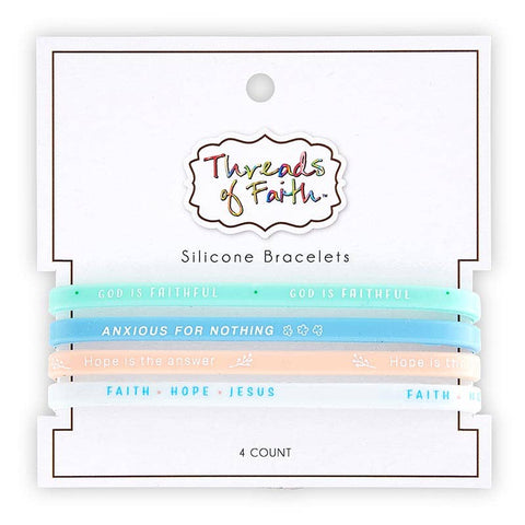 Faithworks by Creative Brands - Silicone Bracelet - God Is Faithful - 4pc