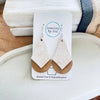 Jewelry By Jen - Double Stacked Teardrop: Weathered White & Tan