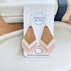 Jewelry By Jen - Triple Stacked Teardrop: Tan, Weathered White & Blush