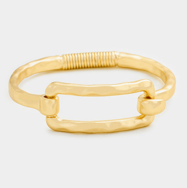 Lily Hammered rectangle Bracelet