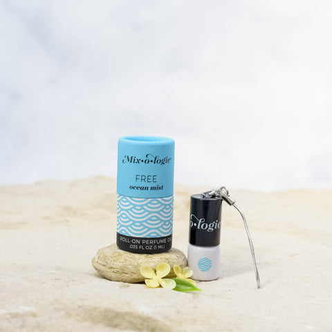 Free (Ocean Mist) Mini Roll-On Perfume Keychain (1 mL)
