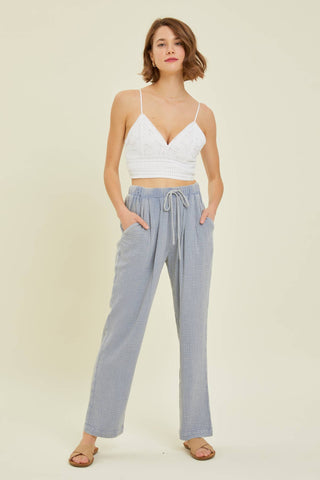 Heyson - EP1075 MINERAL-WASHED GAUZE PANTS