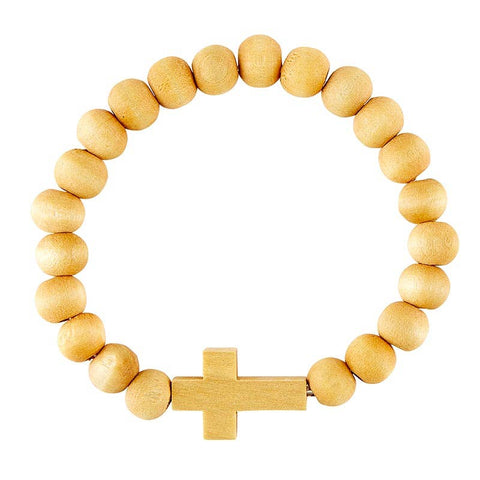 Faithworks by Creative Brands - Wood Bead Bracelet - Natural