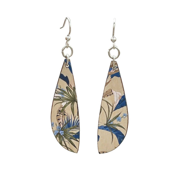 Green Tree Jewelry - Blue Botanical Earrings