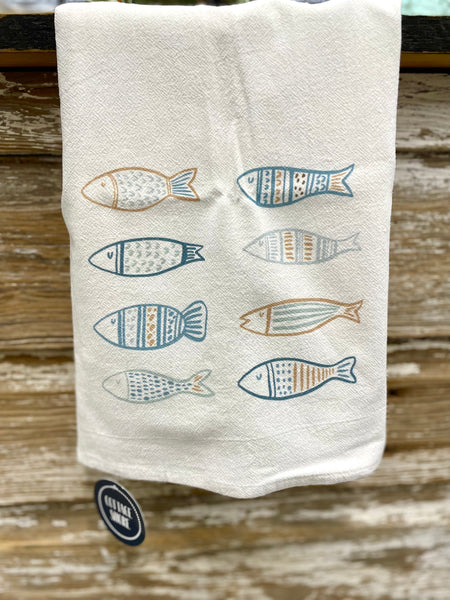Little Fishies Tea Towel