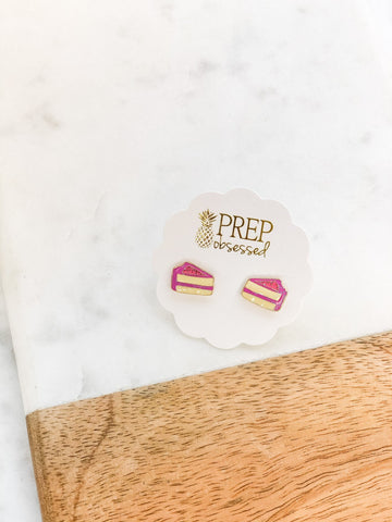 Birthday Cake Signature Enamel Stud Earrings