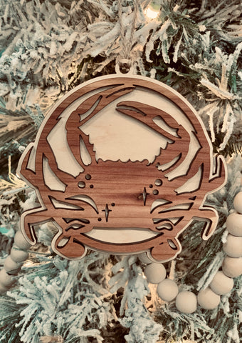 Crab wood ornament - Worcester Technical School